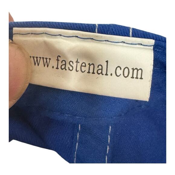 New Fastenal Baseball Cap Hat Adjustable Strapback Blue White Stitch 100% Cotton - Picture 8 of 9